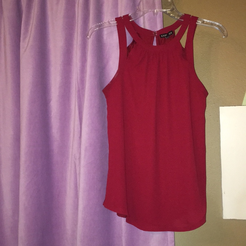 Deep red blouse!